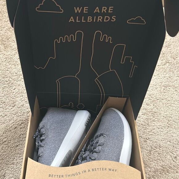 Allbirds Women's Size 10 Wool Runner Up Mizzle Sneakers Medium Gray High Top New - Picture 8 of 10